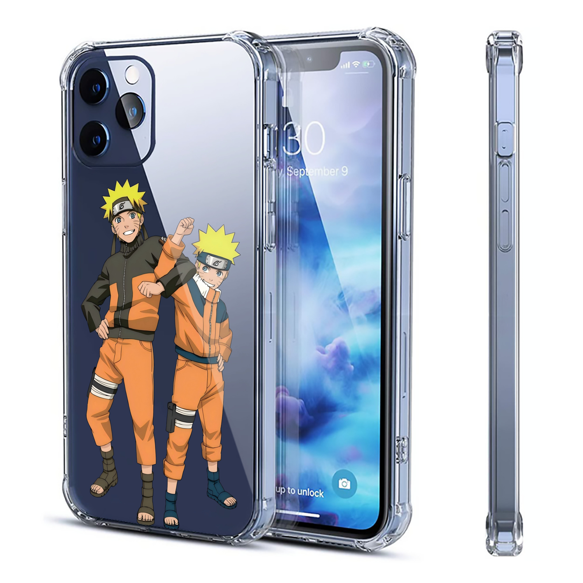 （画像用） NARUTO -ナルト- うずまき ナルト Uzumaki Naruto 【iPhone 12シリーズ対応】透明スマホケース（クリアソフトケース）